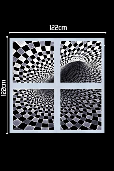 Gökyüzü Panel 124cm X 124cm-dörtlü- Led-sıva Üstü-216w-baskılı Led Panel-gergi Tavan-barisol-değildir - 2