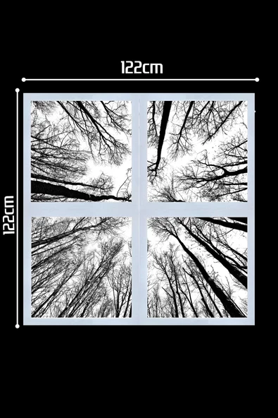 Gökyüzü Panel 124cm X 124cm-dörtlü- Led-sıva Üstü-216watt-alçı Tavan-led Aydınlatma-avize Modelleri - 2