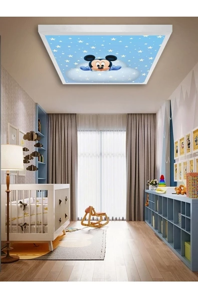 Gökyüzü Panel Rüyacı -bebek Odası Avize-60cmx60cm-54watt-led-çoçuk Odası Avize Modelleri-samsung Led-aydınlatma