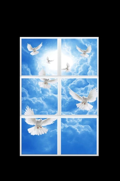 Gökyüzü Panel 124cm X 186cm-altılı- Led-sıva Üstü-324 Watt-iş Yeri Led Aydınlatma-avize Modelleri - 2