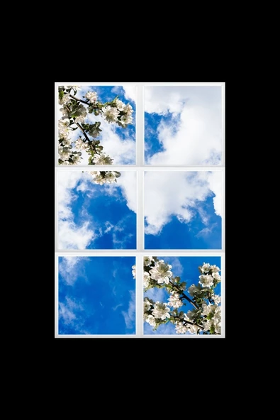 Gökyüzü Panel 124cm X 186cm-altılı- Led-sıva Üstü-324 Watt-okul Led Aydınlatma-avize Modelleri-led Işık - 2