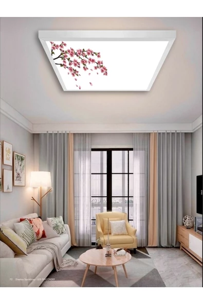 Gökyüzü Panel New Chandelier-living Room Chandelier-autumn Leaves-60cmx60cm-54watt Led-square-led Lamp-ıp54-ıp55 - 3