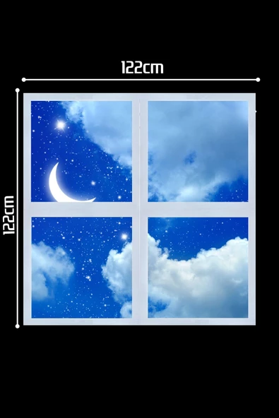 Gökyüzü Panel 124cm X 124cm-dörtlü- Led-sıva Üstü-216w-kreş-ana Okulu Led Aydınlatma-avize Modelleri - 2