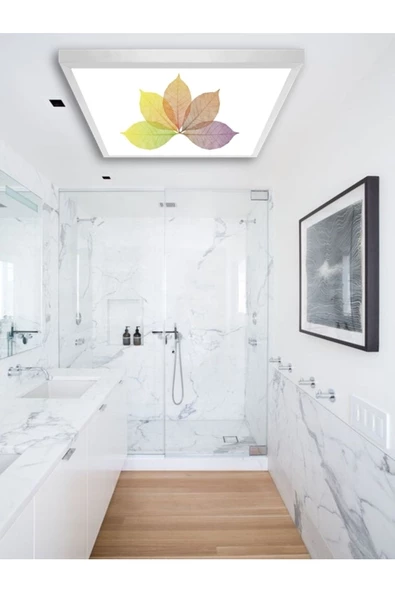 Gökyüzü Panel Banyo Avize-60cmx60cm-54watt-led-armatür-wc-aydınlatma-desenli-panel-banyo-led-su Almaz Led Lamba-a+ - 2