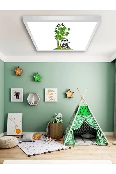 Gökyüzü Panel Genç Odası Avize-60cmx60cm-54watt Led-6500 Kelvin (beyaz)-avize Modelleri-alan Homojen Aydınlatma-