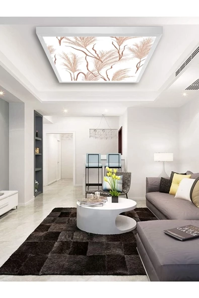 Gökyüzü Panel New Art-salon-avize-60x60-54w-led-armatür-oturma-odası-aydınlatma-desenli-panel-salon-led-avize- A+ - 2