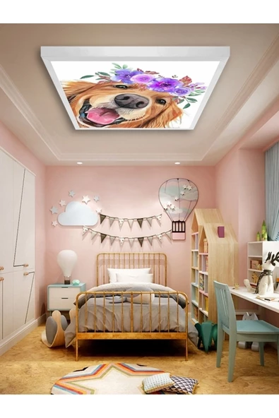 Gökyüzü Panel Çocuk-odası-avize-60x60-54w-led-armatür-genç-odası-avize-desenli-panel-en-şık-çocuk-odası-led-lamba - 2