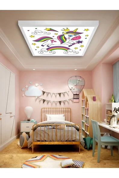 Gökyüzü Panel 60x60-çocuk-odası-avize-led-54w-lamba-6500k-doğal-beyaz-avize-desenli-ucuz-çocuk-odası-avize - 3
