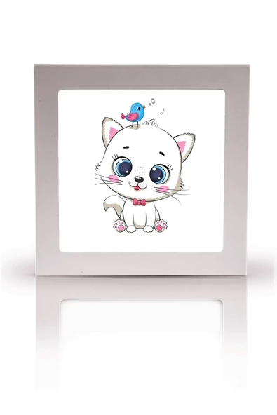 Gökyüzü Panel Genç Odası Avize-60cmx60cm-54watt-led-6500 Kelvin (beyaz)-, Trendyol Tekli Avize-minnoş Kedi Avize - 2