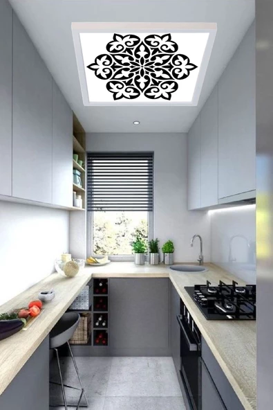 Gökyüzü Panel Mutfak Led Avize Şık Desenli Led Avize 42w Tavana Model - 6