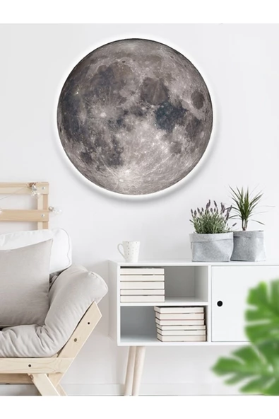Gökyüzü Panel Yatak Başı Aplik-moon Led Aplik, 30cm-led 25watt,duvar Aplikleri, Yatak Odası Aplik, Aplik Modelleri - 5