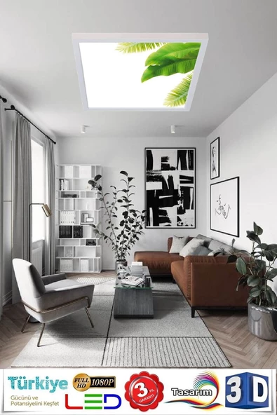 Gökyüzü Panel 60cmx60cm Led Panel Avize 54w Hd Baskılı Panel Aydınlatma - 5