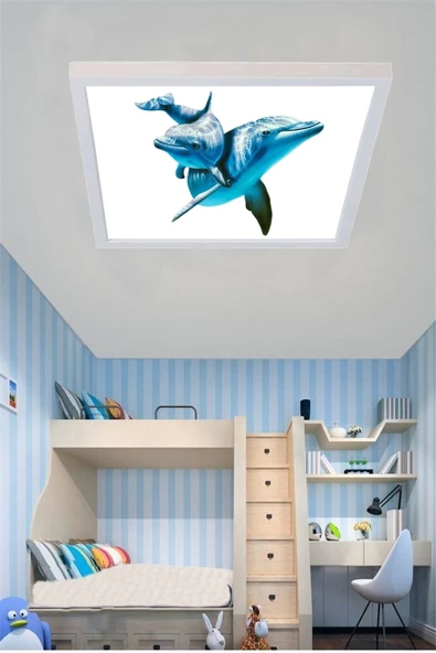 Gökyüzü Panel Yunus Çocuk Avize Led Yeni Tasarım Ledli Avize - 2
