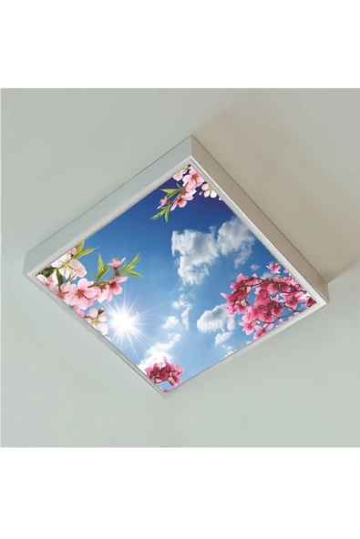 Gökyüzü Panel Ledli Yatak Odası 54watt Avize-60cm X 60cm - Tavana Yapışık-kolay Montaj Avize