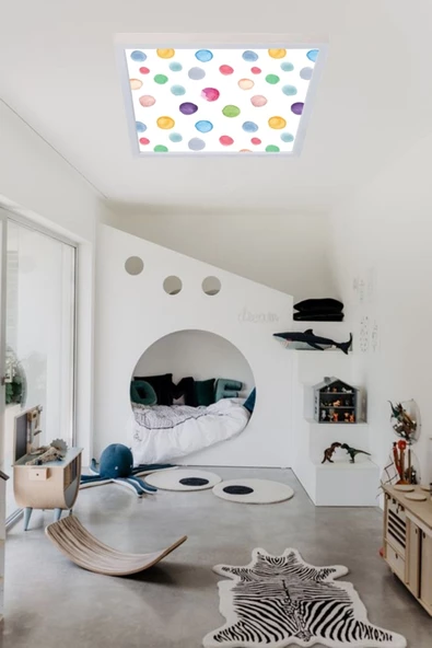 Gökyüzü Panel Homojen Işık Led Panel Aydınlatma 54w Avize 60cmx60cm - 2