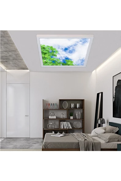 Gökyüzü Panel Yeni Nesil 54 Watt-kare 60x60 -led Yatak Odası Tasarım Aydınlatma-tavana Yapışık-kolay Montaj Avize - 3
