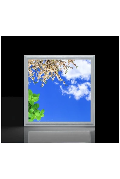 Gökyüzü Panel Modern Salon Avize 54watt- Kare 60cmx60cm -Yeni Tasarım Aydınlatma- Tavana Yapışık Model - 3