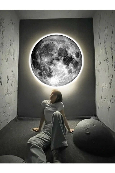 Gökyüzü Panel Moon Led Aplik 30 cm Çap 25watt - 4