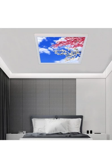 Gökyüzü Panel 60x60 Ledli, Baskılı-trendyol Avize Modeli-led Avize-54watt-tavana Yapışık Lamba-yatak Odası Avize - 3