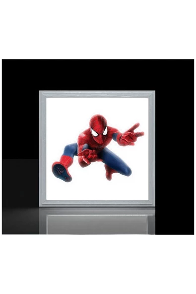 Gökyüzü Panel Spider Man Çocuk Odası Led Avize- 42w 60cmx60cm Beyaz Işık - 2