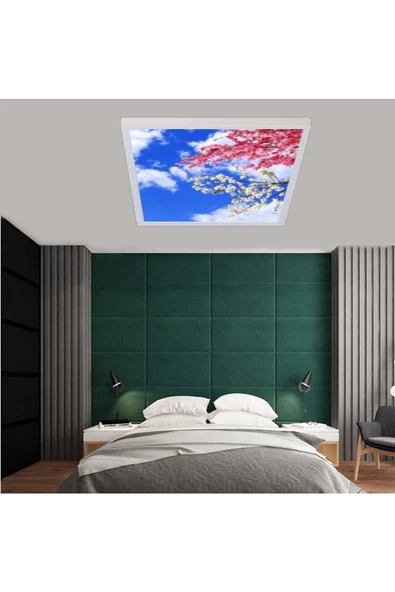 Gökyüzü Panel 60x60 Ledli, Baskılı-trendyol Avize Modeli-led Avize-54watt-tavana Yapışık Lamba-yatak Odası Avize