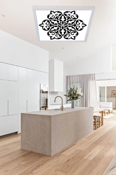 Gökyüzü Panel Mutfak Led Avize Şık Desenli Led Avize 42w Tavana Model - 2