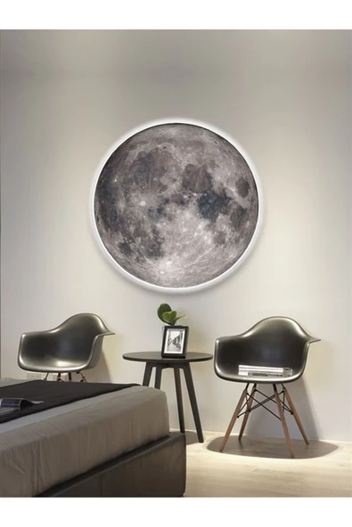 Gökyüzü Panel Modern Aplik - Moon Led Aplik, 30cm Çap Led 25watt, Duvar Aplikleri, Trendyol Aplik, Aplik Modelleri