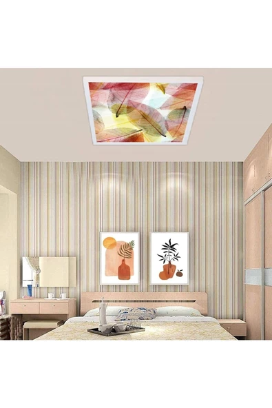 Gökyüzü Panel ( 60cm X 60cm ) Büyük Boy Avize, 54 Watt Güçlü Led Aydınlatma - Beyaz (6500 KELVİN) Doğal Işık