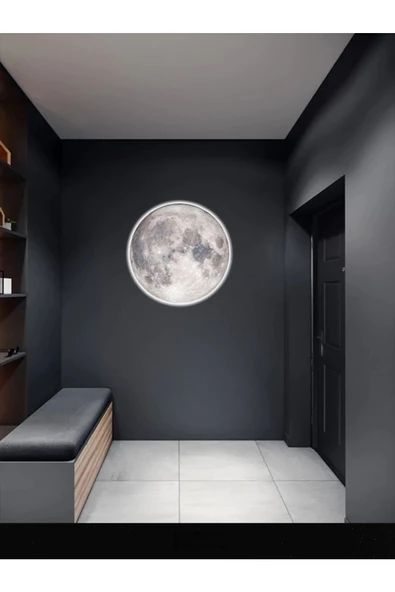 Gökyüzü Panel Yatak Odası Aplik Moon Led Aplik 30cm Çap Led 25watt - 6