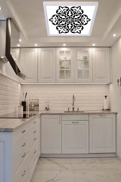 Gökyüzü Panel Mutfak Led Avize Şık Desenli Led Avize 42w Tavana Model - 4