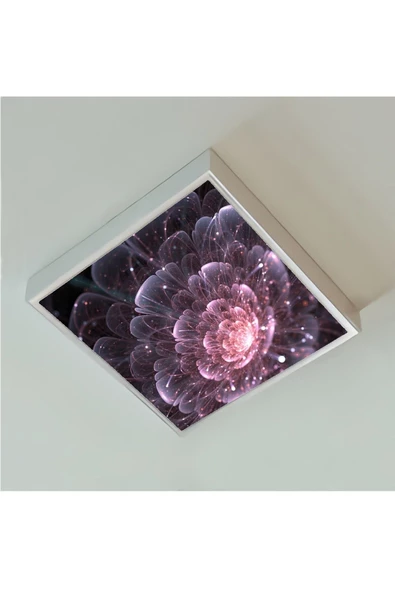 Gökyüzü Panel Yeni 54watt-60x60 -ledli Yatak Odası Avize- Uv Baskı Tasarım Aydınlatma-tavana Yapışık-kolay Montaj - 4