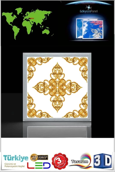 Gökyüzü Panel Banyo Lambası- 54w Banyo Aydınlatma Modelleri-trendyol Özel Ürün-60x60 Led Lamba - 2