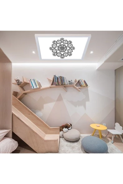 Gökyüzü Panel Desenli 60x60 Ledli Lamba-tavana Model Avize-54watt-beyaz Işık-ev-oda Avize Modelleri-yeni Trend - 2