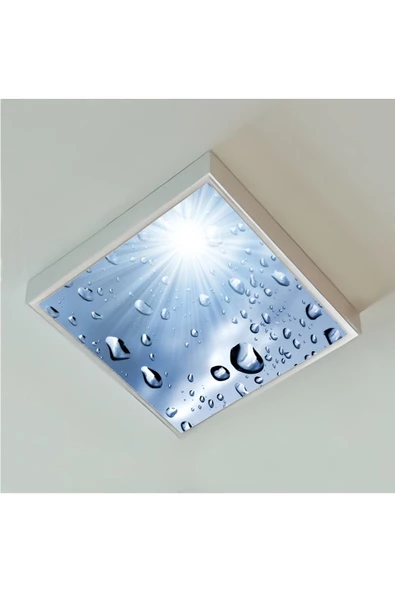 Gökyüzü Panel 3 Yıl Garantili Avize -54watt-60x60 -led Banyo Tasarım Aydınlatma- Tavana Yapışık-kolay Montaj Avize - 2