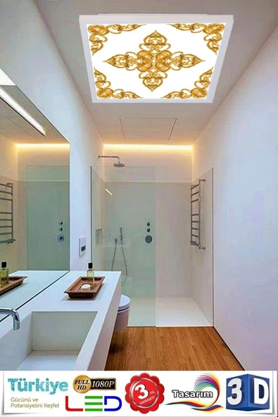 Gökyüzü Panel Banyo Lambası- 54w Banyo Aydınlatma Modelleri-trendyol Özel Ürün-60x60 Led Lamba - 3