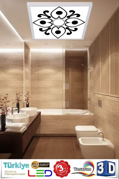 Gökyüzü Panel Yeni Nesil Aydınlatma Baskılı Led Panel 54w Beyaz Çerçeve-60x60