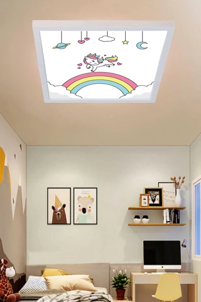 Gökyüzü Panel Çocuk Avize Duma Led 48w Tavan Tipi Avize - 6