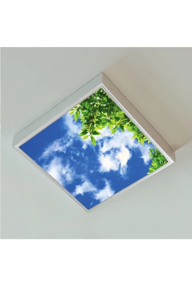 Gökyüzü Panel Hd Led Aydınlatma - 54watt - 60cm X 60cm - Ev Avize -tavana Yapışık Model- Kolay Montaj Avize - 4