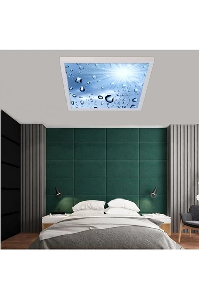 Gökyüzü Panel 3 Yıl Garantili Avize -54watt-60x60 -led Banyo Tasarım Aydınlatma- Tavana Yapışık-kolay Montaj Avize - 3
