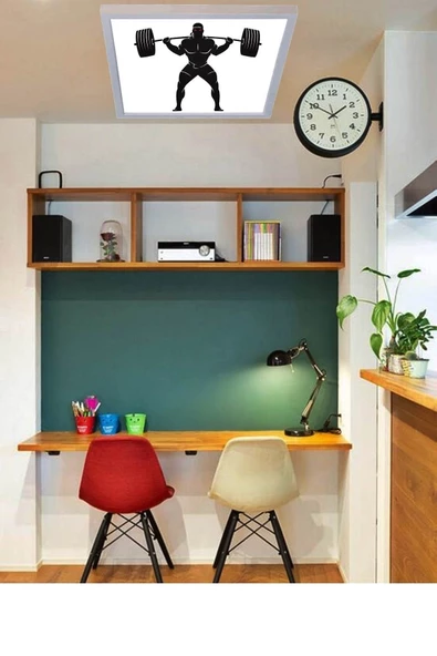 Gökyüzü Panel Genç Odası Avize Halterci Led Aydınlatma-54w-60x60 Lamba - 5