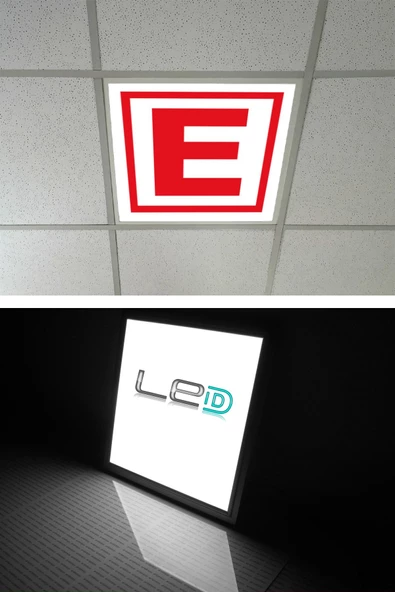 Gökyüzü Panel 60cmx60cm Led Armatür-60x60 Taş Yünü Asma Tavan Ledi-54w-beyaz-led Panel-asma Tavan Led-sıva Altı - 2