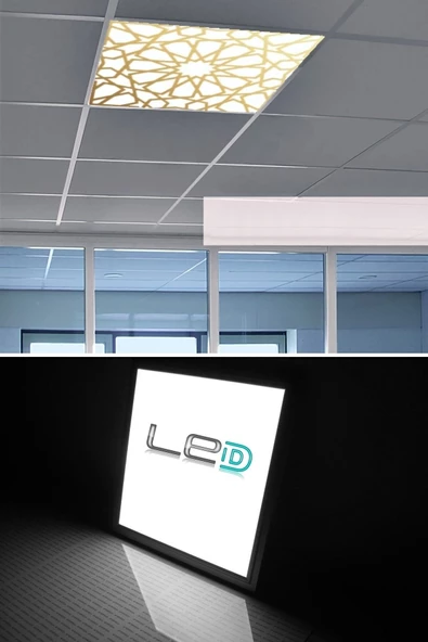 Gökyüzü Panel 60cmx60cm Led Armatür-60x60 Taş Yünü Asma Tavan Ledi-54w-beyaz-led Panel-asma Tavan Led-sıva Altı- - 2