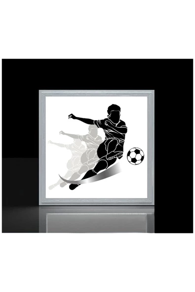 Gökyüzü Panel Futbol Boys Çocuk Odası Led Avize-60cmx 60xm Büyük Kare-1.5kg Hafif- 54w Güç-kolay Montaj-lüx Ürün - 4