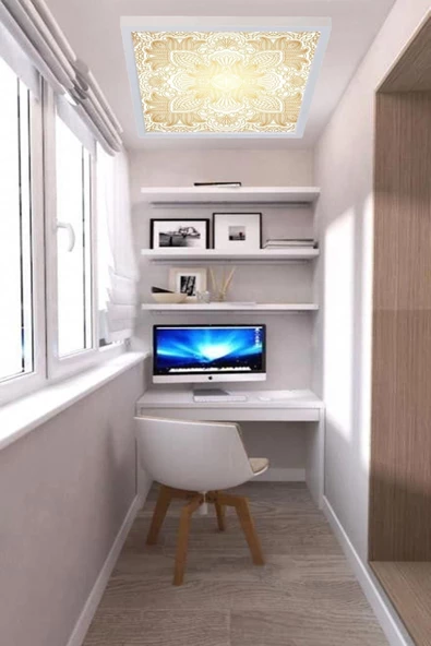Gökyüzü Panel Klas Desenli Modern Led Aydınlatma 54w Led Dijital Baskılı Tavan Armatürü - 4