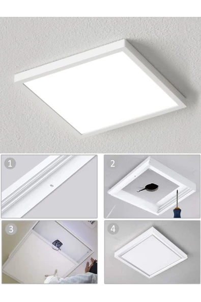 Gökyüzü Panel Sıva Üstü 60cmx60cm Led Panel, Oturma Odası Avize, 60x60 Led Avize, 54 Watt, Homojen Gün Işığı 4000K - 6