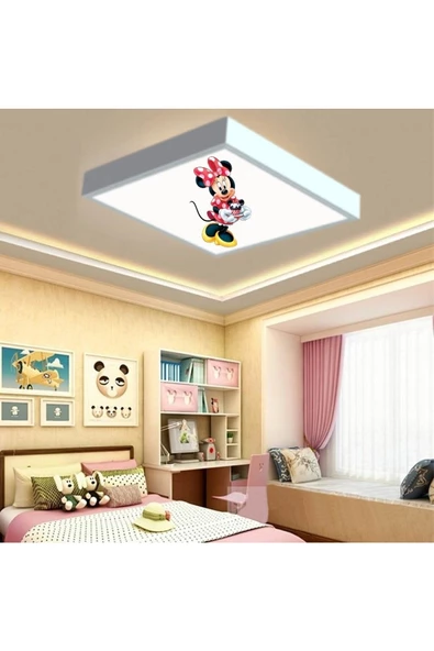 Gökyüzü Panel Minnie Mause Çocuk Led Lamba-42w Aydınlatma-60cmx60cm - 2