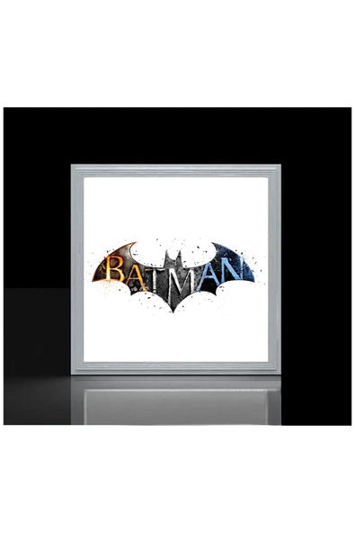 Gökyüzü Panel Batman-çocuk Avize-lamp 60x60 Baskılı Led Avize- Beyaz Çerçeve-led Işık-kolay Montaj-54w - 3