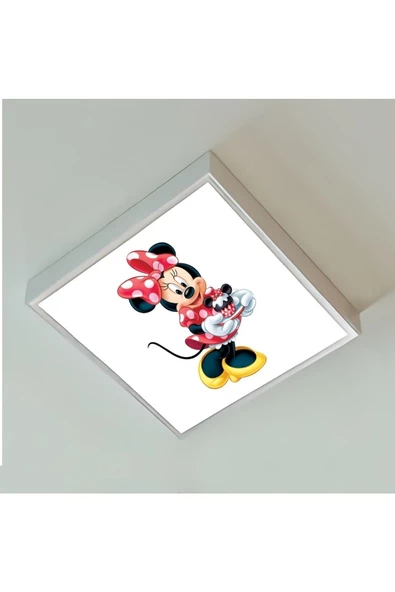 Gökyüzü Panel Minnie Mause Çocuk Led Lamba-42w Aydınlatma-60cmx60cm