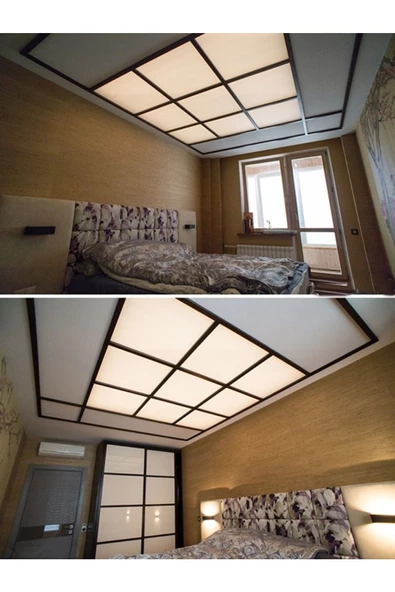 Gökyüzü Panel 9'lu 60x60 Led Panel, Yeni Moda Tavan Aydınlatma, T24 Asma Tavanlar Için Gurup Led Aydınlatma Panel - 3
