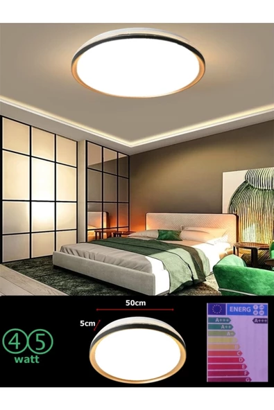 Gökyüzü Panel LEDLİ TAVAN ARMATÜR, 45WATT – BEYAZ IŞIK – 7000K,50cm Yuvarlak Modern Avize, 4150 Lümen Güçlü  Avize - 2